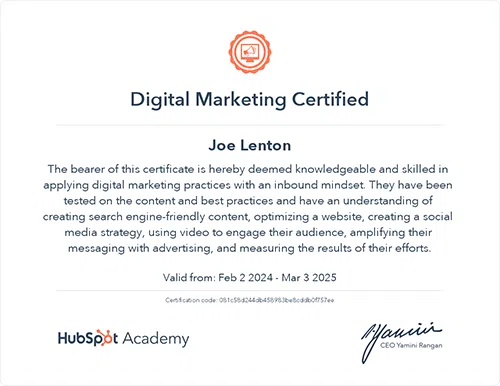Digital Marketing Certified