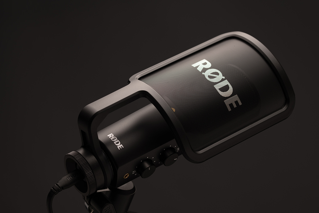 Rode mic used for recording the photography podcast